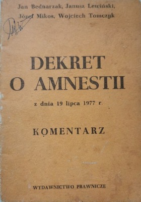 Dekret O Amnestii z dnia 19 lipca 1977 r