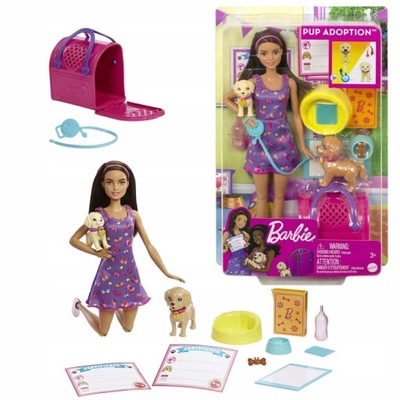 LALKA BARBIE ADOPCJA PIESKÓW HKD86 MATTEL