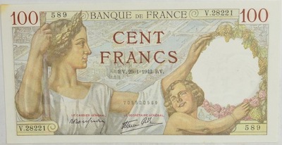 8.fu.Francja, 100 Franków 29.01.1942, P.94, St.1-