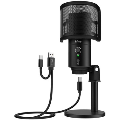 FIFINE Mikrofon gamingowy PC mikrofon USB do streamingu PS4, PS5 Mac K683B