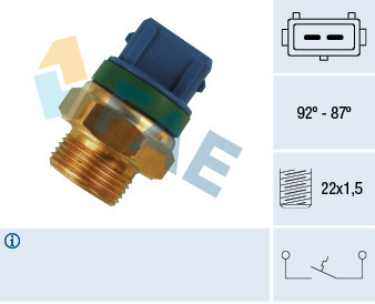 FAE 37680 ПЕРЕКЛЮЧАТЕЛЬ ТЕПЛОВОЙ, ВЕНТИЛЯТОР РАДИАТОРА