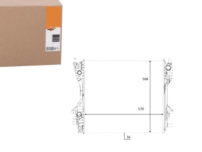 РАДІАТОР ДВИГУНА NRF XR847785 C2C32997 C2Z6984 XR