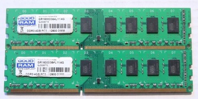 Pamięć 8GB (2x4GB) DDR3 PC3-12800 1600MHz GOODRAM