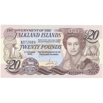 Banknot, Falklandy, 20 Pounds, 1984, 1984-10-01, K