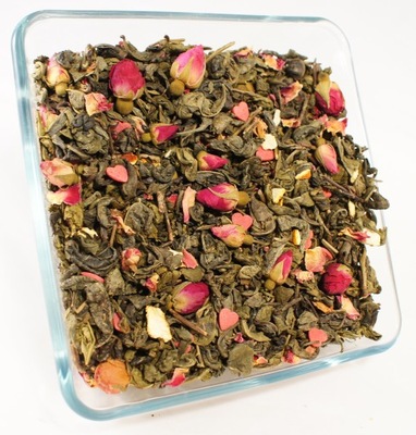 Herbata zielona aromat LOVE TEMPLE 50g PĄCZKI RÓŻ