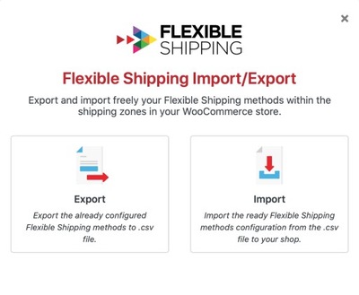 Wtyczka Flexible Shipping Import-Export WooCommerce WP Desk