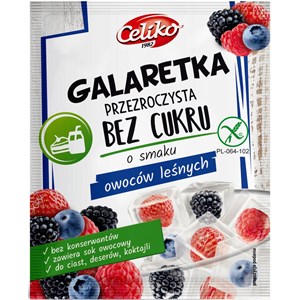 GALARETKA PRZEZROCZYSTA BEZ CUKRU SMAK OWOCE LEŚNE