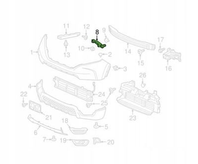 MOUNTING BUMPER HONDA CR-V 17- 71198TLAA01 LE  