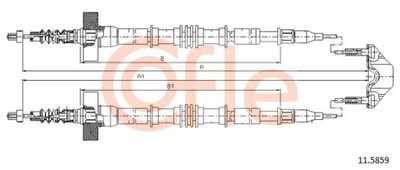 11.5859 ТРОС H-CA L+P OPEL ASTRA G 00- ДИСКИ ТОРМОЗНЫЕ