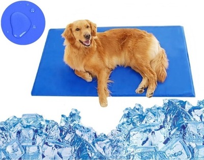 Mata chłodząca żelowa dla psa kota 40x50 cm niebieska
