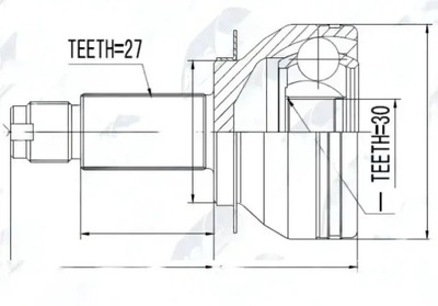 Шарнір піввісь npz-sb-019 nty subaru forester iii фото №1