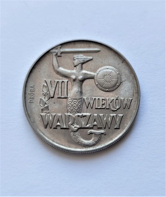 PRL,10 złotych 1965, VII Wieków Warszawy, PRÓBA