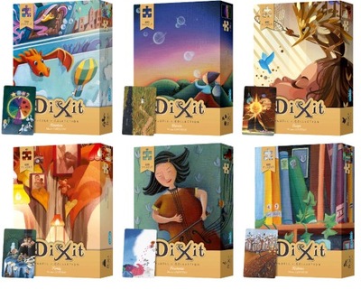 6x Puzzle DIXIT gra 500 elementów +6x mini dodatek rozszerzenie KARTA PROMO