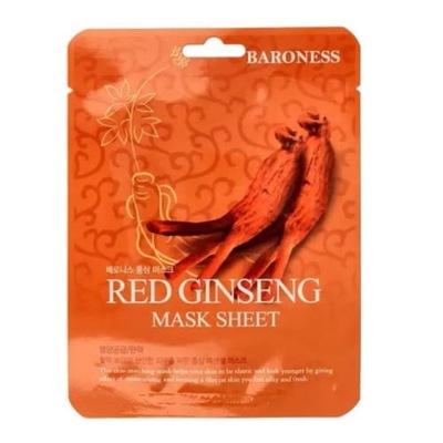 Baroness Red Ginseng Maska w Płachcie