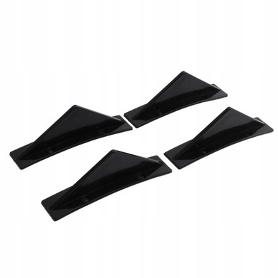 4 PIEZAS DIFUSOR DE PARAGOLPES TRASERO TIPO SHARK FIN  