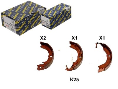 JAPANPARTS КОМПЛЕКТ КОЛОДОК ШАЛЬМІВНИХ JAP, GF-K25AF