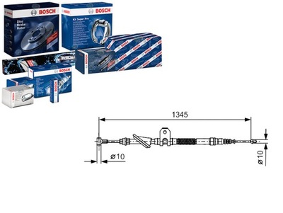 BOSCH CABLE CABLE FRENOS DE MANO 432671B 924512  