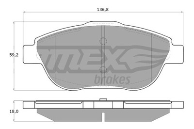 TOMEX BRAKES ZAPATAS DE FRENADO CITROEN C3 PICASSO 09- PARTE DELANTERA  