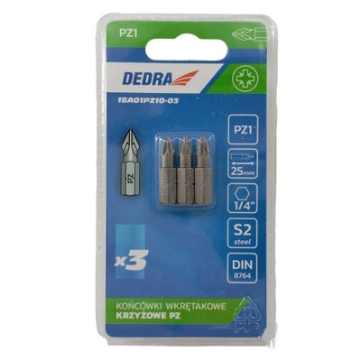 KOŃCÓWKI PZ1 BITY DO WKRĘTARKI WKRĘTY NASADKI