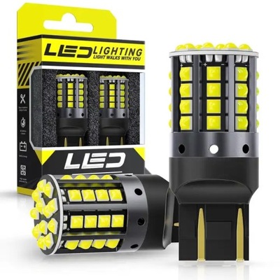 LUCES 2SZT. T20 W21W 19W 3600LM 44 SMD DIODO LUMINOSO LED CANBUS MUY POTENTE  