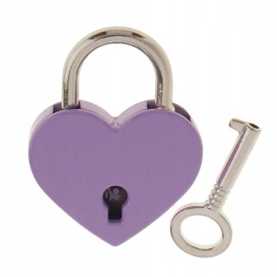 Retro kłódka w kształcie serca z walizką na klucze