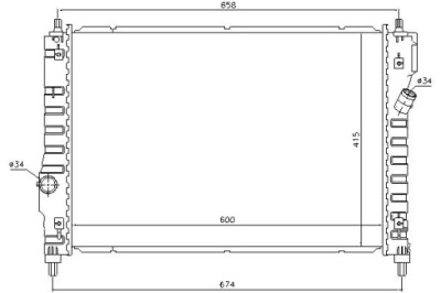 Nissens радиатор wody chevrolet aveo хэтчбек 1. фото №1