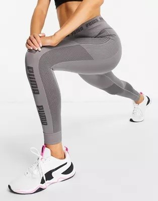 PUMA LEGGINSY SPORTOWE DAMSKIE SZARE LOGO XS 1XBH