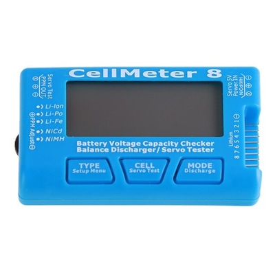 RC CellMeter 8 Sprawdzanie pojemności baterii