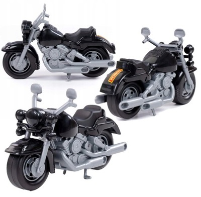 Motocykl motor Kros czarny zabawka dla dzieci plastikowa Moto Track Polesie