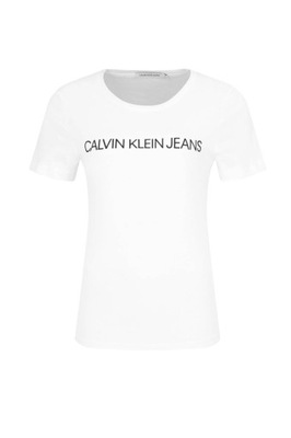 CALVIN KLEIN JEANS t-shirt | biały