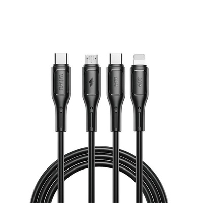 WiWU - Kabel USB serii Starlink Wi-C046E 3w1 USB C do USB C, Micro USB, Lig