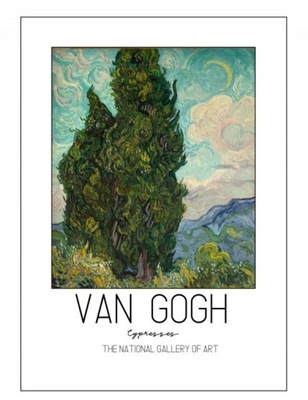 A4 Plakat Cypresses Vincent van Gogh