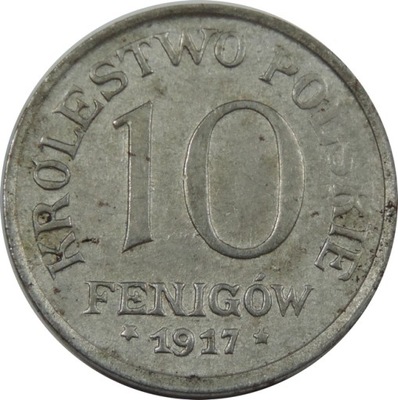 10 FENIGÓW 1917- KRÓLESTWO POLSKIE STAN (2) -SP494