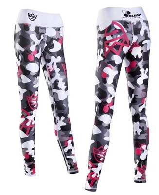 Olimp LEGINSY damskie WOMEN'S LEGGINGS Camo Gray