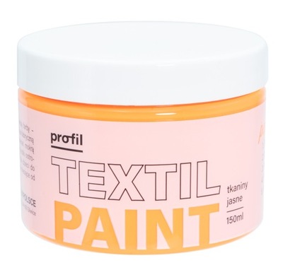 FARBKA TEXTIL PAINT do jasnych pomarańczowa fluo