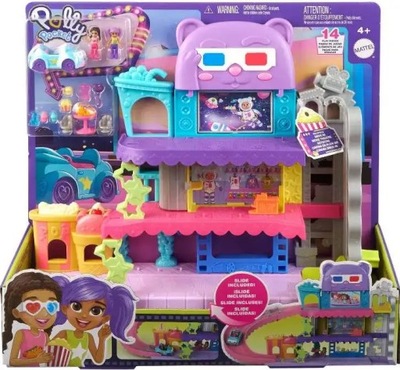 POLLY POCKET ZESTAW DOMEK KINO SAMOCHODOWE