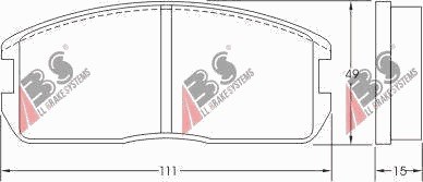 КОЛОДКИ ГАЛЬМІВНІ MITSUBISHI COLT 1.2-1.5 82- ПЕРЕД