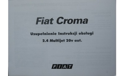 FIAT CROMA II 2.4 MANUAL MANTENIMIENTO UZUPELNIENIE  