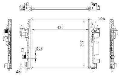 NRF 59274 РАДИАТОР, СИСТЕМА ОХЛАЖДЕНИЯ ДВИГАТЕЛЯ