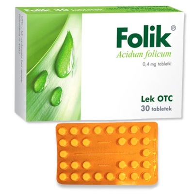 Folik 0,4 mg, 30 tabletek