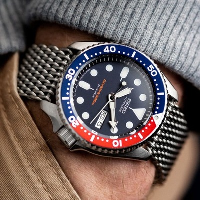 BRANSOLETA MESH SHARK 22 MM DO SEIKO SKX 009