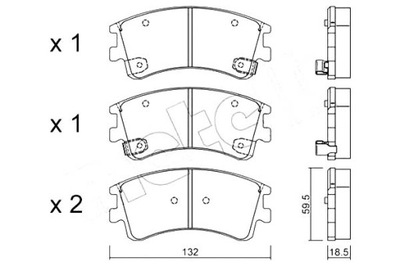 METELLI ZAPATAS DE FRENADO MAZDA 6 2,0DI 02-07  