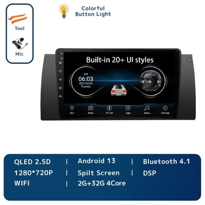 NAVEGACIÓN GPS PARA BMW 5 E39 E53 X5 1995-2001 RADIO DE AUTOMÓVIL BEZPRZEWODOWE CARPLAY  