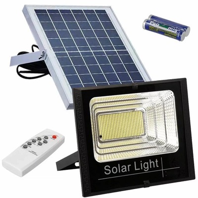 HALOGEN SOLAR LED 100W + PILOT SOLARNA Z CZUJNIKIEM ZMIERZCHU