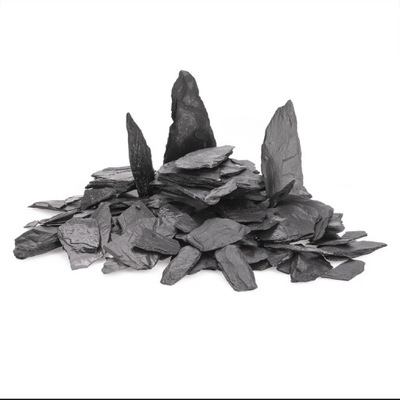 Łupek Czarny Grys Kora Kamień do Akwarium 1-10cm 1kg