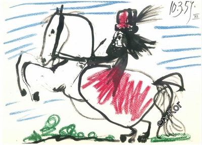 PABLO PICASSO - Jacqueline #6 - Toros y Toreros - 1961 r.!