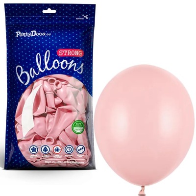 Balony lateksowe 30cm różowe Strong Pale Pink 100szt