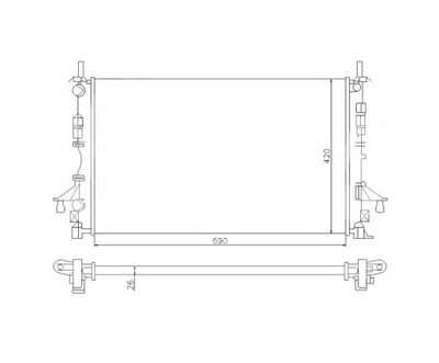Радиатор renault laguna ii g 03.05- 8200008764 фото №1
