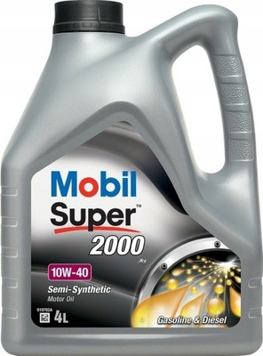 MOBIL SÚPER 2000 X1 10W40 SL/CF A3/B3 4L ACEITE SILNIKOWY POLSYNTETYK 150865  