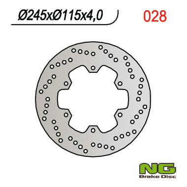 NG ДИСК ТОРМОЗНОЙ ЗАД DUCATI ST2 '97-'04, ST4 '03-06, MONSTER 620 '01-06,